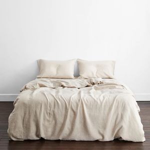 Bed Threads Oatmeal 100% French Flax Linen Set